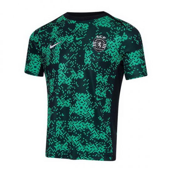 Camiseta Pre Partido del Sporting 2024 Verde - Haga un click en la imagen para cerrar