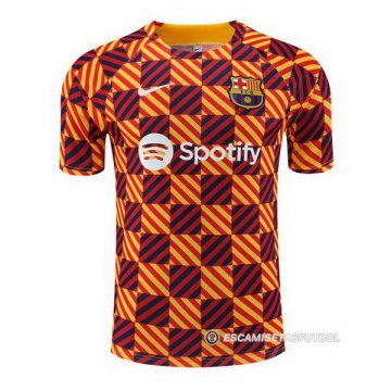 Camiseta de Entrenamiento Barcelona 23-24 Amarillo