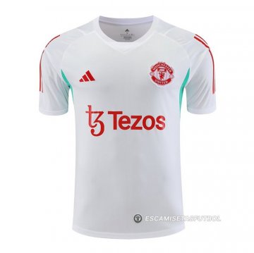 Camiseta de Entrenamiento Manchester United 2023-2024 Blanco
