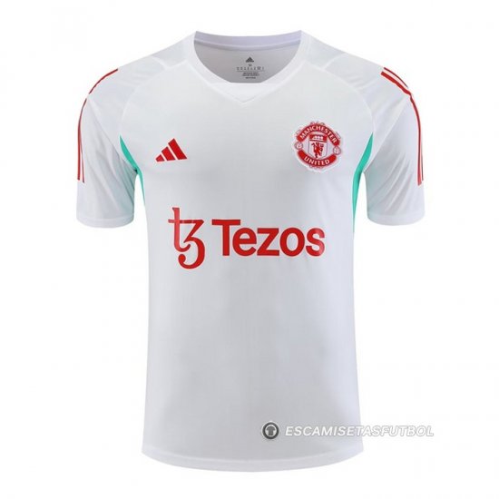 Camiseta de Entrenamiento Manchester United 2023-2024 Blanco - Haga un click en la imagen para cerrar