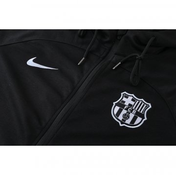 Chandal con Capucha del Barcelona 22-23 Negro