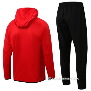 Chandal con Capucha del Barcelona 22-23 Rojo