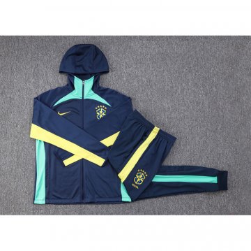 Chandal con Capucha del Brasil 22-23 Azul