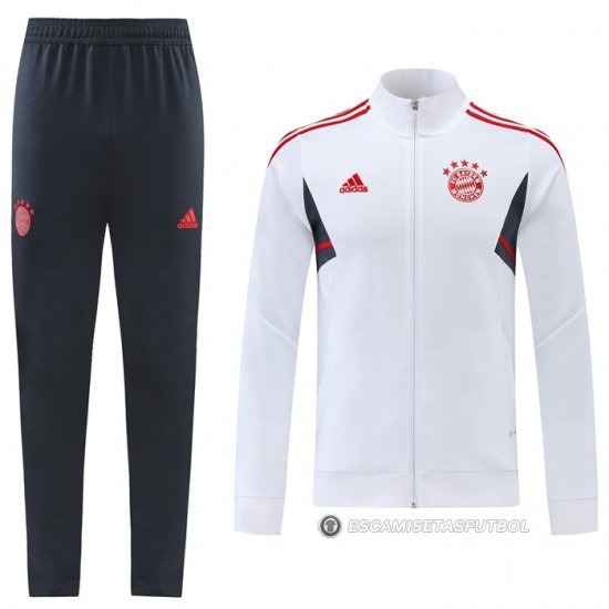 Chandal de Chaqueta del Bayern Munich Nino 22-23 Blanco - Haga un click en la imagen para cerrar