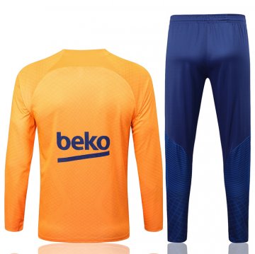 Chandal de Sudadera del Barcelona Nino 2022-23 Naranja