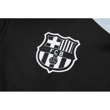 Chandal de Sudadera del Barcelona Nino 24-25 Negro y Gris
