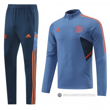 Chandal de Sudadera del Manchester United 22-23 Azul
