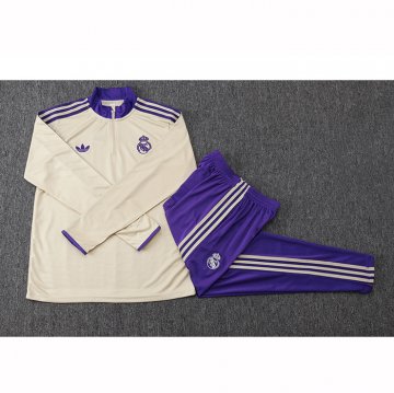 Chandal de Sudadera del Real Madrid Nino 25-26 Amarillo