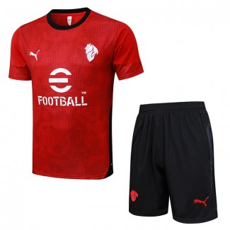 Chandal del AC Milan Manga Corta 25-26 Rojo - Pantalon Corto