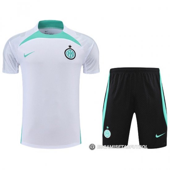 Chandal del Inter Milan Manga Corta 22-23 Blanco - Pantalon Corto - Haga un click en la imagen para cerrar