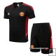Chandal del Manchester United Manga Corta 22-23 Negro - Pantalon Corto