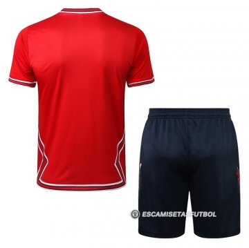 Chandal del Paris Saint-Germain Jordan Manga Corta 22-23 Rojo - Pantalon Corto
