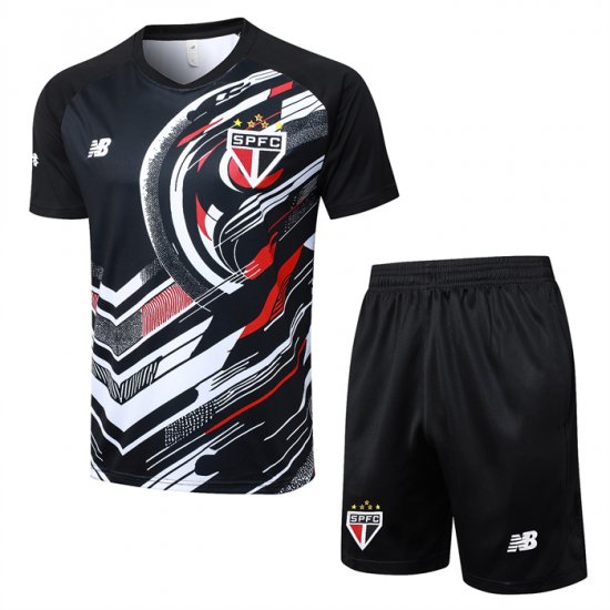 Chandal del Sao Paulo Manga Corta 25-26 Negro - Pantalon Corto - Haga un click en la imagen para cerrar