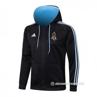 Chaqueta con Capucha del Argentina 22-23 Negro