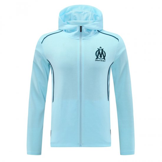 Chaqueta con Capucha del Olympique Marsella 2024-25 Azul - Haga un click en la imagen para cerrar