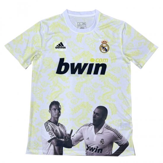 Tailandia Camiseta Real Madrid Special 2025-26 Blanco Amarillo - Haga un click en la imagen para cerrar