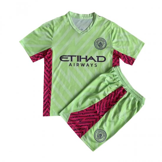Camiseta Manchester City Portero Nino 2023-24 Verde - Haga un click en la imagen para cerrar