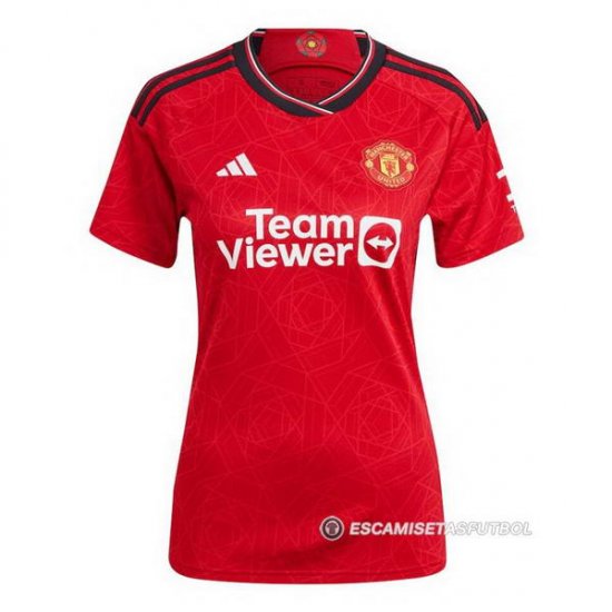 Camiseta Manchester United 1ª Mujer 23-24 - Haga un click en la imagen para cerrar