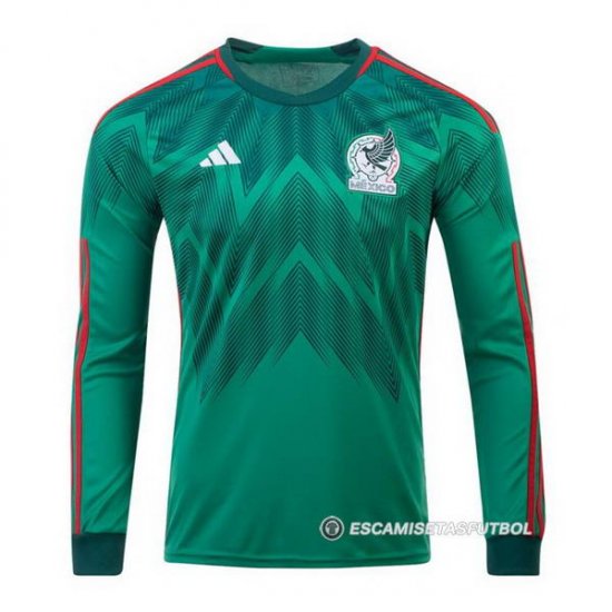 Camiseta Mexico 1ª Manga Larga 2022 - Haga un click en la imagen para cerrar