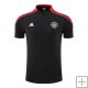 Camiseta Polo del Manchester United 22-23 Negro y Rojo