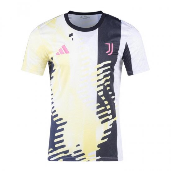 Camiseta Pre Partido del Juventus 2024 Blanco Negro - Haga un click en la imagen para cerrar