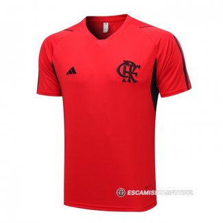 Camiseta de Entrenamiento Flamengo 23-24 Rojo