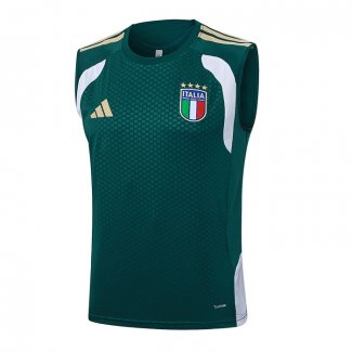 Camiseta de Entrenamiento Italia Sin Mangas 25-26 Verde