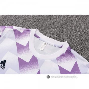Camiseta de Entrenamiento Real Madrid 22-23 Blanco y Purpura