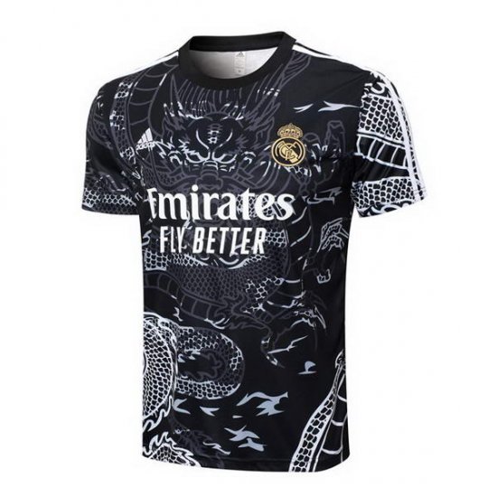 Camiseta de Entrenamiento Real Madrid Dragon 2024-25 Negro - Haga un click en la imagen para cerrar