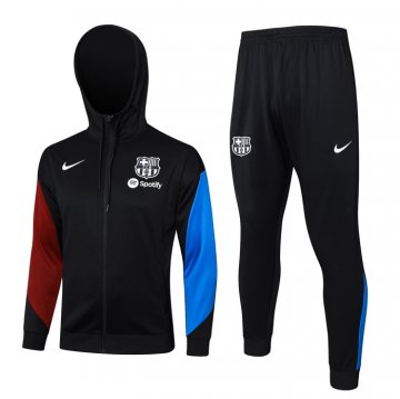 Chandal con Capucha del Barcelona 24-25 Negro
