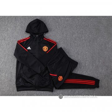 Chandal con Capucha del Manchester United 2022-23 Negro