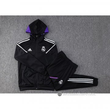 Chandal con Capucha del Real Madrid 22-23 Negro