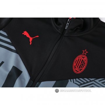 Chandal de Chaqueta del AC Milan 22-23 Negro