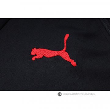 Chandal de Chaqueta del AC Milan 22-23 Negro y Rojo