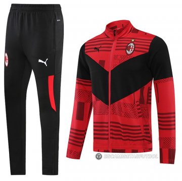 Chandal de Chaqueta del AC Milan 22-23 Rojo