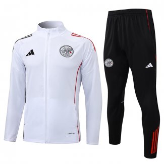 Chandal de Chaqueta del Ajax Nino 25-26 Blanco