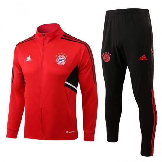 Chandal de Chaqueta del Bayern Munich 22-23 Rojo - Haga un click en la imagen para cerrar