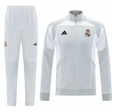 Chandal de Chaqueta del Real Madrid 25-26 Gris Blanco