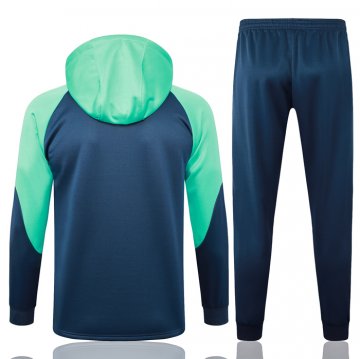 Chandal de Sudadera del Barcelona Nino 23-24 Azul y Verde