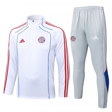 Chandal de Sudadera del Bayern Munich Nino 25-26 Blanco Rojo