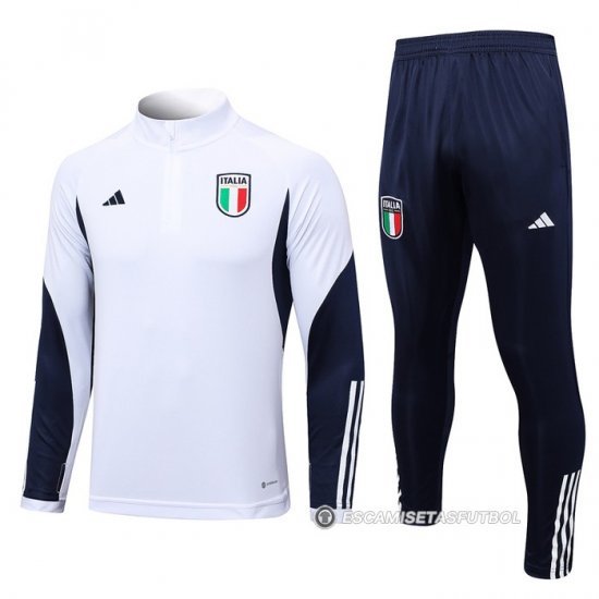 Chandal de Sudadera del Italia 23-24 Blanco - Haga un click en la imagen para cerrar