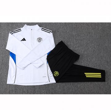 Chandal de Sudadera del Manchester United Nino 25-26 Blanco