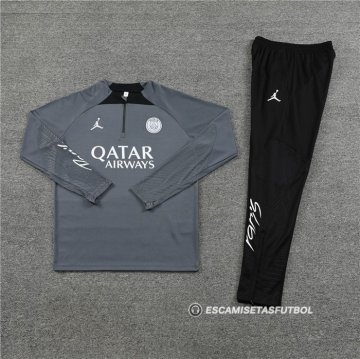 Chandal de Sudadera del Paris Saint-Germain Jordan 2023-24 Gris