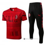 Chandal del AC Milan Manga Corta 22-23 Rojo