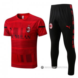 Chandal del AC Milan Manga Corta 22-23 Rojo