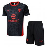 Chandal del AC Milan Manga Corta 25-26 Negro - Pantalon Corto