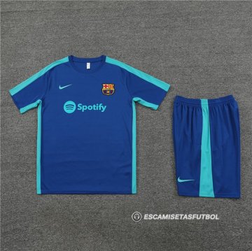 Chandal del Barcelona Manga Corta 23-24 Azul - Pantalon Corto