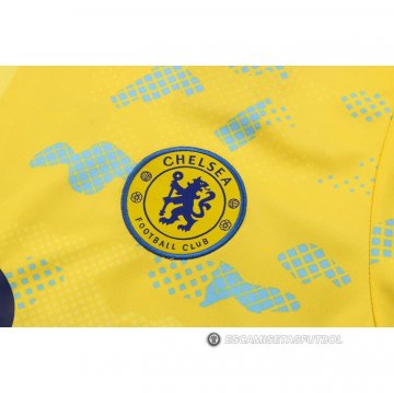 Chandal del Chelsea Manga Corta 22-23 Amarillo - Pantalon Corto
