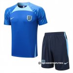 Chandal del Inglaterra Manga Corta 22-23 Azul - Pantalon Corto