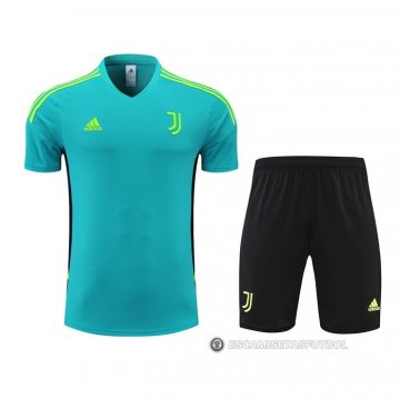 Chandal del Juventus Manga Corta 22-23 Azul y Verde - Pantalon Corto